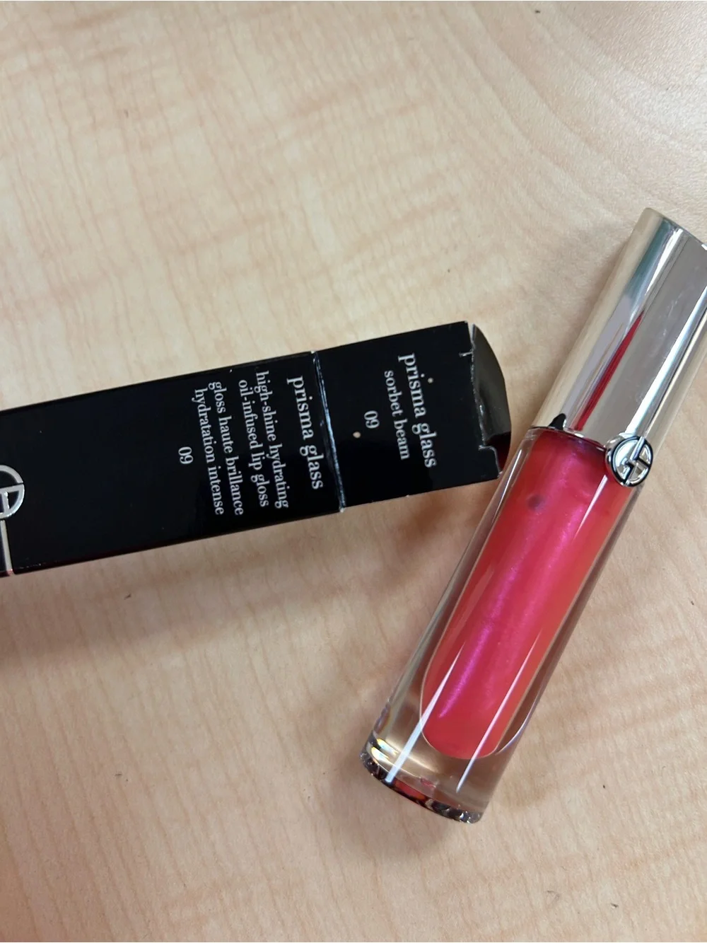 GIORGIO ARMANI PRISMA GLASS #09 SORBET BEAM 3.5ml .11fl oz HIGH SHINE LIP GLOSS